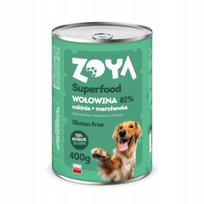 Šunų konservai ZOYA su jautiena, cukinija ir morkomis, 400 g