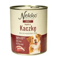 Šunų maistas Nekko su antytėmis, avietėmis ir čija sėklomis, 800 g
