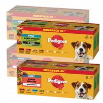 Šunų šlapias maistas PEDIGREE, 160 x 100 g, su padažu ir žele, įvairių skonių