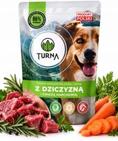 Šunų konservai Turna Bravo su elniena ir morkomis, 500 g