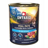 Šunų paštetas ONTARIO su veršiena ir ciberžole, 800 g