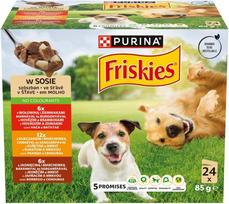 Šunų maistas FRISKIES su padažu, suaugusiems, 24 x 85 g