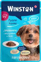 Šunų šlapias maistas WINSTON su jautiena ir daržovėmis padaže, 100 g