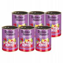 Šunų konservai Dolina Noteci Superfood, elniena ir jautiena, 6 x 400 g