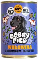 Šunų konservai DOBRY PIES su jautiena, topinambais ir rozmarinais, 400 g