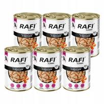 Šunų konservai Rafi Classic su kalakutiena ir morkomis, 6 x 1240 g