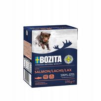 Šunų konservai BOZITA su lašiša drebučiuose, 370 g, daug Omega-3