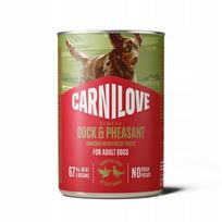Šunų konservai CARNILOVE, antis ir fazanas, be grūdų, 400 g
