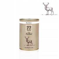 Šunų konservai Arthur su elniena, moliūgu ir spanguolėmis, 400 g, 77 Seven Seven