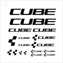 20cm CUBE Dviračio Rėmo Lipdukai Dviračių PASIDARYK pats Dekoracija Lenktyninis Važiavimas Saulės ir Vandeniui Atsparūs Automobilio Aksesuarai Lipdukas PVC 30cm juoda