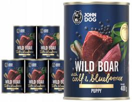 Šunų konservai BERRY LINE, šerniena, veršiena ir uogos, John Dog, 6 x 400 g
