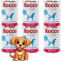 Šunų konservai Rocco Diet Care svorio kontrolei, jautiena ir vištiena, 6 x 400 g