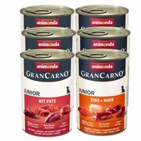 Šlapias šunų maistas ANIMONDA Grancarno Junior, įvairių skonių, 6 x 400 g