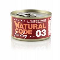 Šunų konservai Natural Code 03, kalakutiena ir bulvės, 90 g