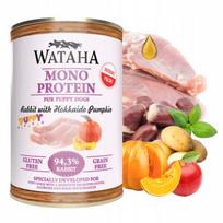 Šunų konservai WATAHA Mono Puppy, triušiena su moliūgu, 400 g