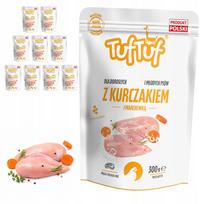 Šunų konservai TufTuf su vištiena ir morkomis, 10 x 300 g