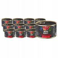 Šlapias šunų maistas Mini Rafi su jautiena, 12 x 185 g