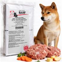 Šunų drėgnas ėdalas BARF, kalakutiena su šaldytu kaulu, 1 kg, PREMIUM