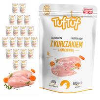 Šunų šlapias maistas TufTuf su vištiena ir morkomis, 20 x 500 g, malta