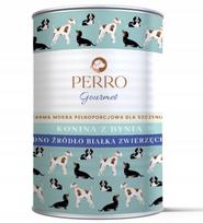 Šunų konservai Perro Gourmet Monoprotein su arkliena ir moliūgais, 400 g, jaunoms šunims