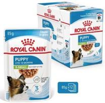 Šunų maistas mažų veislių Royal Canin X-Small Puppy, padaže, 12 x 85 g
