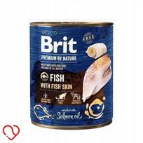 Šunų konservai Brit Premium by Nature su žuvimi ir žuvies oda, 800 g
