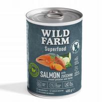 Šunų maistas WILD FARM Superfood, lašiša, be grūdų, 400 g