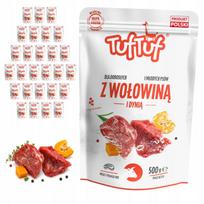 Šunų konservai TufTuf su jautiena ir moliūgais, 30 x 500 g