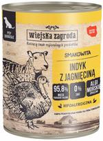 Šunų konservai WIEJSKA ZAGRODA su kalakutiena ir ėriena, 800 g