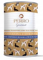 Šunų konservai Perro Gourmet su veršiena ir cukinijomis, 400 g