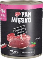 Šunų konservai Pan Mięsko, kiauliena ir antis, 800 g