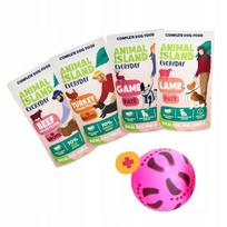 Šunų pašaro rinkinys Animal Island, be grūdų, įvairių skonių, 4 x 150 g