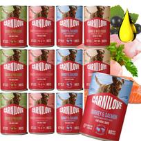 Šunų konservai CARNILOVE, 12 x 400 g, nauji skoniai