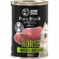 Šunų konservai JOHN DOG Pure Black su arklių mėsa, 400 g