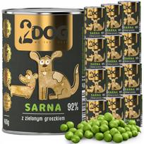 Šunų konservai su elniena, 400 g, monobaltyminiai, hipoalerginiai, su skaidulomis