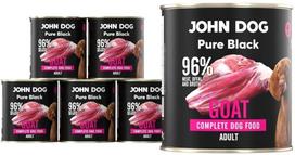 Šunų konservai JOHN DOG PURE BLACK su ožkienos mėsa, suaugusiems, 6 × 800 g