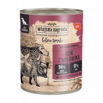 Šunų konservai Wiejska Zagroda su šerniena ir jautiena, 800 g, be grūdų