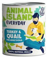 Šunų konservai Animal Island su kalakutiena ir putpelių mėsa, 800 g