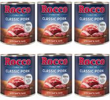 Šunų konservai Rocco Classic, kiauliena, jautiena ir ėriena, 6 x 800 g