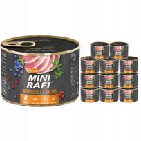 Šunų konservai mažoms veislėms RAFI MINI, antis, 12 x 185 g