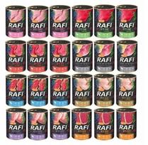 Šunų konservai RAFI, 8 skoniai, 24 x 400 g