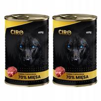 Šunų konservai su jautiena CIRO, 400 g, 70% mėsos