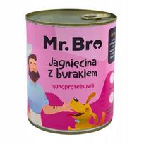 Šunų konservai MR. BRO, ėriena (94 %) su burokėliais, 800 g