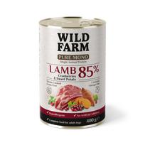 Šunų konservai WILD FARM Pure Mono su ėriena, batatais ir spanguolėmis, 400 g