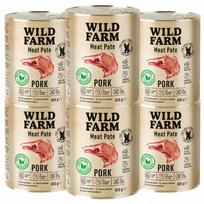 Šunų ėdalas WILD FARM Pate su kiauliena, be glitimo, 6 x 800 g