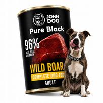 Šunų konservai JOHN DOG Pure Black su laukine mėsa, suaugusiems, 400 g