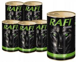 Šunų konservai RAFI su elniena, 6 x 1240 g, Dolina Noteci