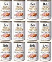 Šunų konservai Brit Mono Protein kalakutiena ir batatai, 12 x 400 g