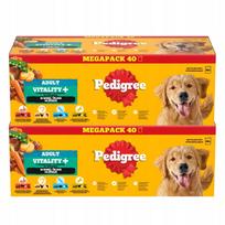 Šunų konservai PEDIGREE VITALITY+ su daržovėmis padaže, 40 x 85 g, 2 pakuotės
