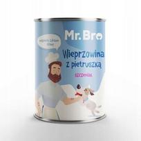 Šlapias šunų maistas Mr.Bro su kiauliena ir petražolėmis, jaunoms šunims, 400 g